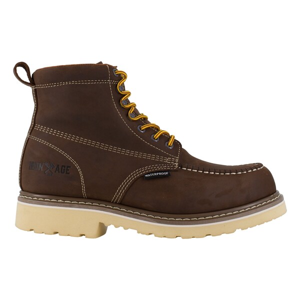 Iron Age Work Boot, 11M 12, 6 in Height, Brown - IA5064