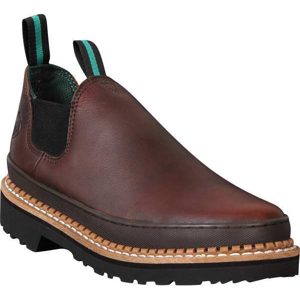 Georgia Boot Men's Loafer Shoe, Steel Toe, Leather Upper, Rubber Outsole, Slip On, Soggy Brown, 9 Medium - GS262