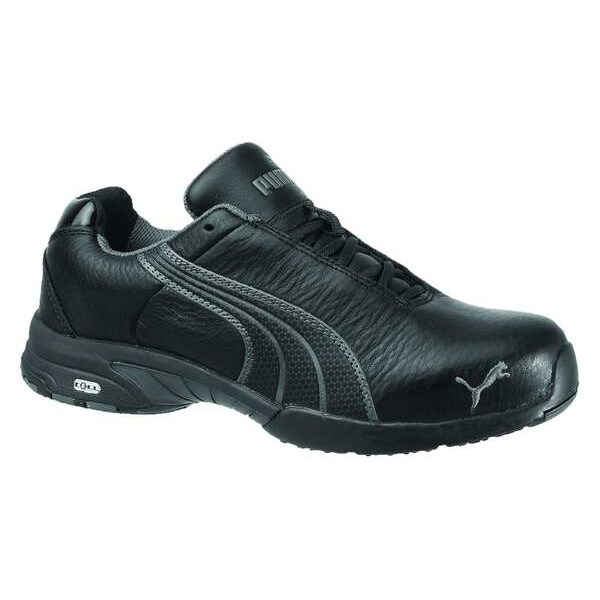 Puma Safety Shoes Women's Athletic Shoe, Steel Toe, Leather Upper, Rubber Outsole, Lace Up, Black/Gray, 10 C - 642855