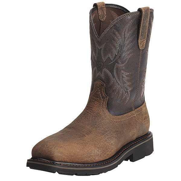 Ariat Men's Western Boot, 10 1/2 D, Steel Toe, 10 in H, Earth, 10012948 - 10012948