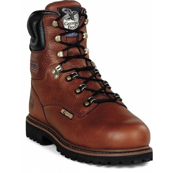 Georgia Boot Men's Work Boot, 10.5 M, Steel Toe, 8 in H, Briar Brown, G8315 - G8315