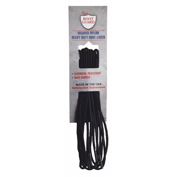 Kgs Boot Guard Heavy Duty Nylon Black Lace, 45" - 145BL