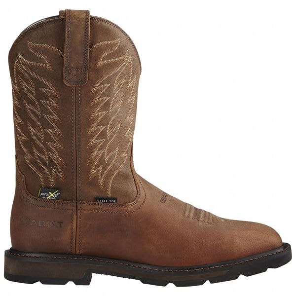Ariat Men's Western Boot, 12 EE, Steel Toe, 10 in H, Brown, 10020063 - 10020063