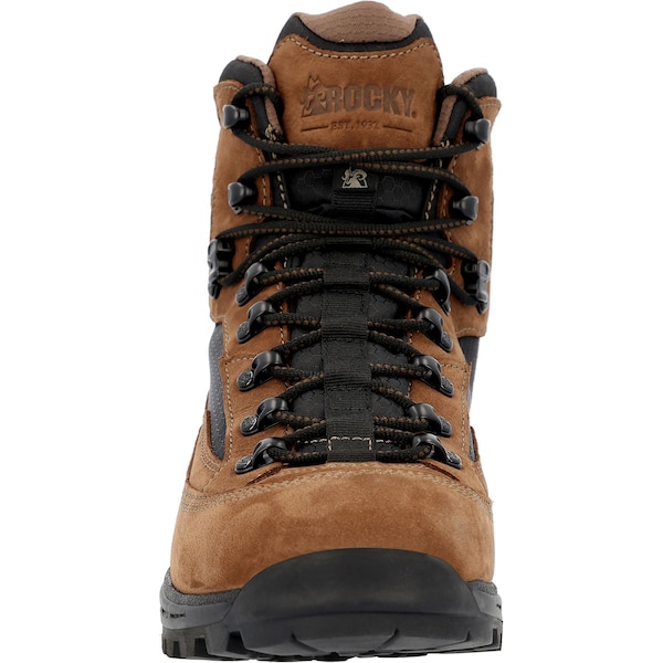 Rocky Waterproof Hiker Boot, 11.5 W, Leather, 6 in H, Brown - RKS0643