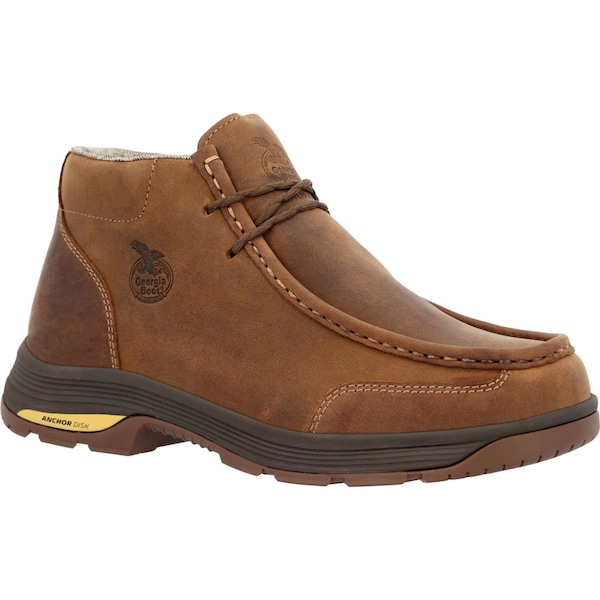Georgia Boot Athens Superlyte, Men's Waterproof Wallabe Shoe, 10 W, 5 in Height, Brown - GB00646