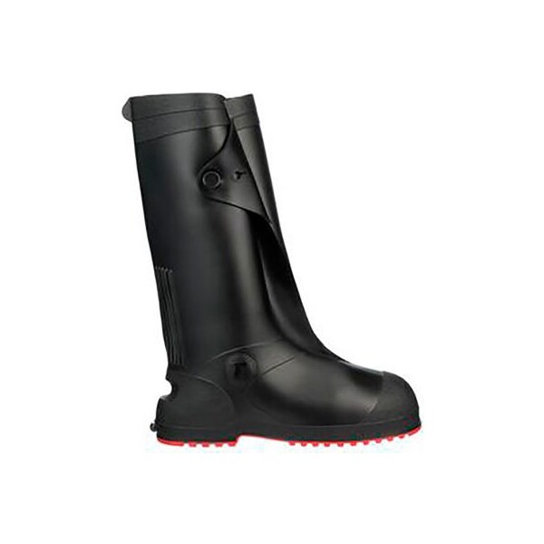 Tingley Workbrutes G2 PVC Overshoe, Size 2XL, 17"H, Cleated Outsole, Black With Red Sole - 45851.2X