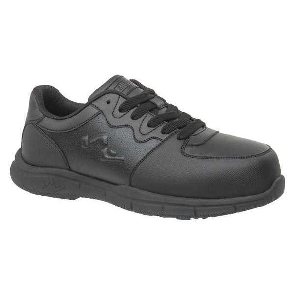 Genuine Grip Men's Athletic Shoe, Composite Toe, Synthetic Leather Upper, Rubber Outsole, Lace Up, Black, 6 M - 5020-6M