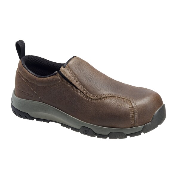Nautilus Safety Footwear Men Carbon Nano-Fiber Toe Size 12 SLIP-ON CN PR, MENS PR, Brown, 12, X Wide - N1657-124E