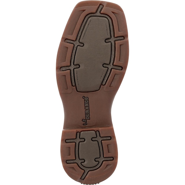 Durango Kids Western Boot, 4.5 M, Leather, 8 in H, Brown/Army Green - DBT0232Y