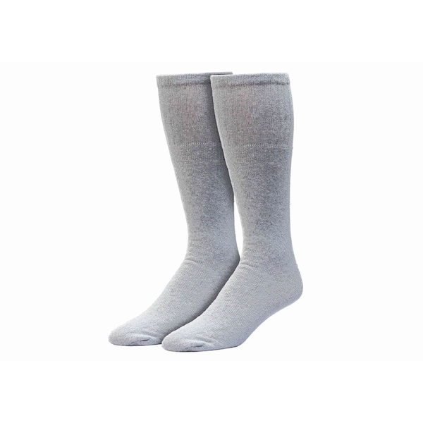 Railroad Sock Men's Tube Socks, Size 6-12 M, Grey, 6PK - 6077