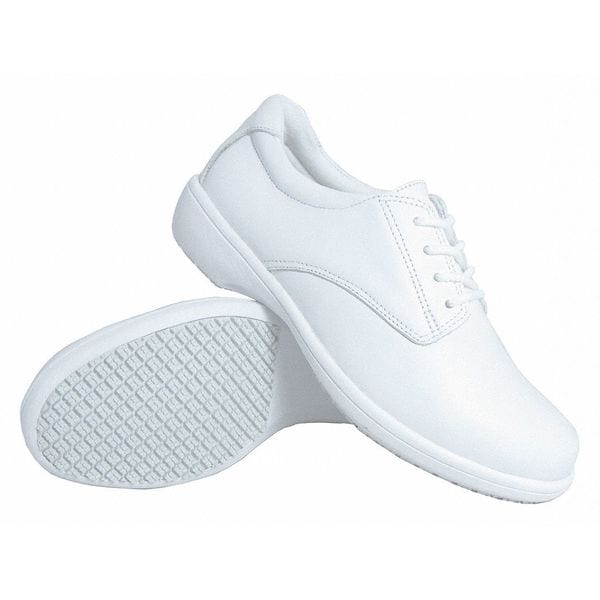 Genuine Grip Women's Women's Comfort Oxford Shoes, 9 W, White - 425-9W
