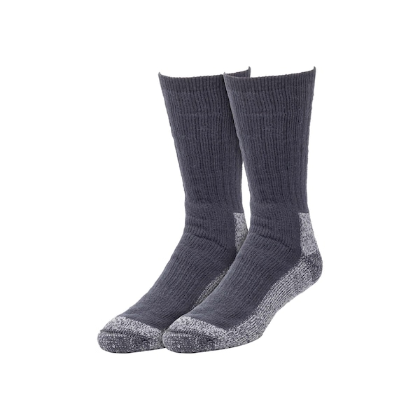 Railroad Sock Men's King Size Steel Toe Boot Crew Socks, Size 12-15 M, Black, 1PR - 6124K BK