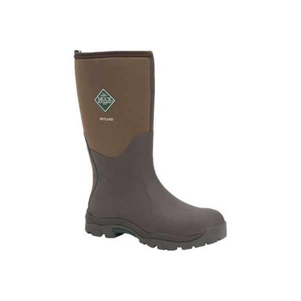 Muck Boot Co Women's Wetland Tall Rubber Boot, Plain Toe, 14 in Height, Brown, 7 - WMT-998K-BRN-070