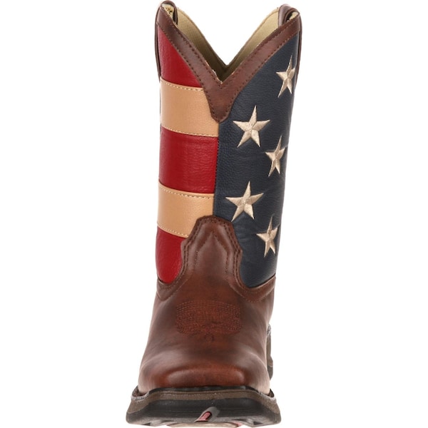 Durango Kids Western Boot, 3 M, Leather, 8 in H, Brown - BT245