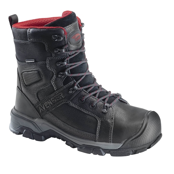 Avenger Safety Footwear Men Aluminum Toe RIPSAW 8" AT, MENS PR, Black, 14, Wide - A7335-14W