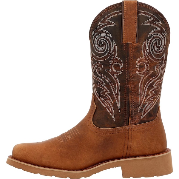 Rocky Waterproof Western Boot, 8 W, Leather, 12 in H, Bronze Brown - RKW0438