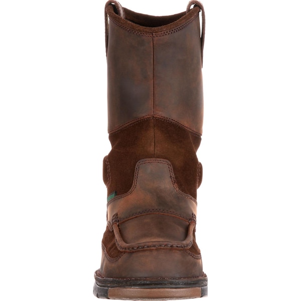 Georgia Boot Men's Waterproof Wellington Work Boot, 11 M, Steel Toe, 10 in H, Brown, G4603 - G4603