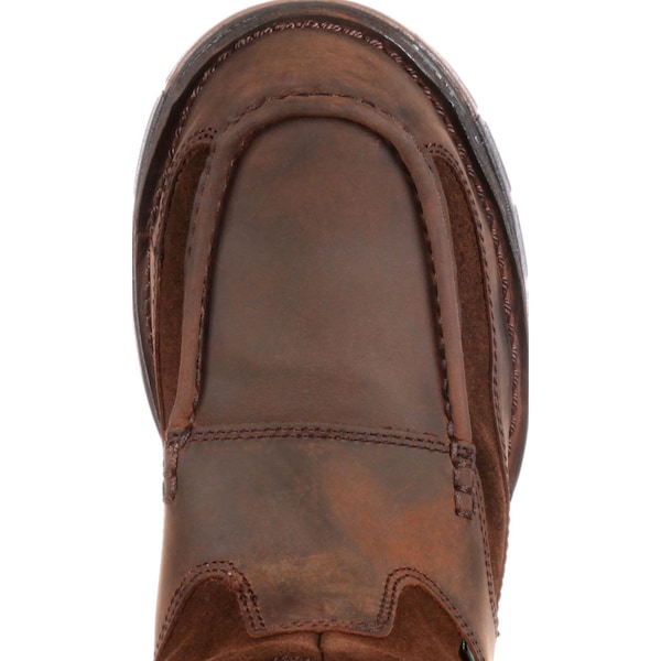 Georgia Boot Men's Waterproof Wellington Work Boot, 11 M, Steel Toe, 10 in H, Brown, G4603 - G4603