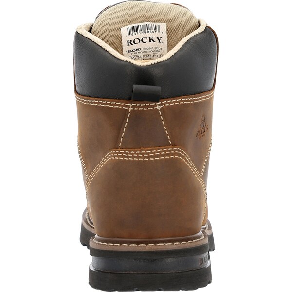 Rocky GRINDSTONE XTR, Men's Work Boot, 9.5 W, 6 in Height, Crazy Horse - RKK0494