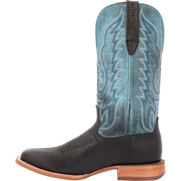 Durango Men's Western Boot, 11.5 M, Leather, 13 in H, Black/Blue Lagoon - DDB0413
