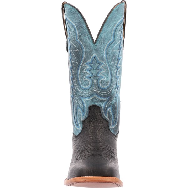 Durango Men's Western Boot, 11.5 M, Leather, 13 in H, Black/Blue Lagoon - DDB0413