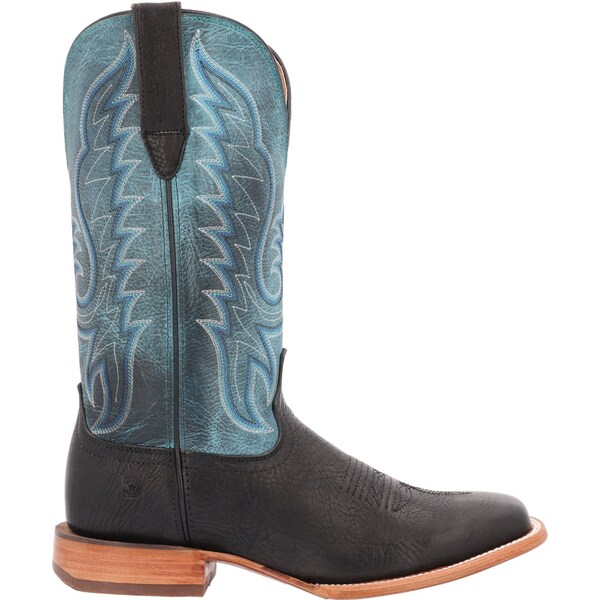 Durango Men's Western Boot, 11.5 M, Leather, 13 in H, Black/Blue Lagoon - DDB0413