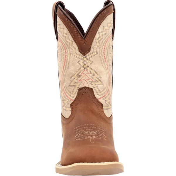 Durango Kids Western Boot, 11 M, Leather, 8 in H, Coffee/Bone - DBT0241C