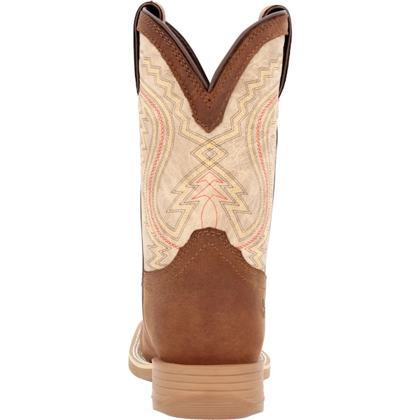 Durango Kids Western Boot, 11 M, Leather, 8 in H, Coffee/Bone - DBT0241C