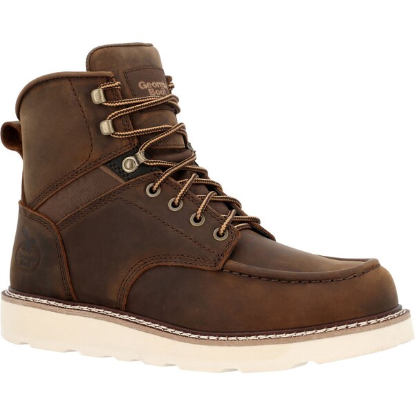 Georgia Men's Work Boot, 14 M, Steel Toe Toe, 6 in H, Brown, GB00697 - GB00697