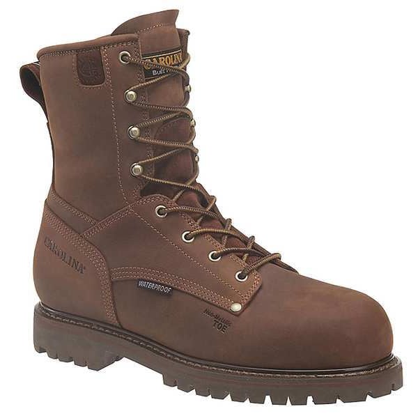 Carolina Shoe CA9028, Men's Waterproof Insulated Work Boot, 11 E, Leather, 8 in Height, Brown - CA9028