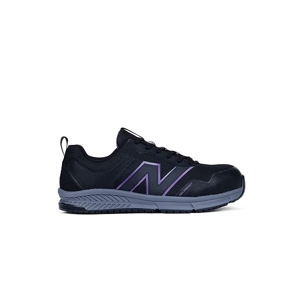 New Balance Women's Athletic Shoe, Synthetic Fabric, Synthetic Leather Upper, Black/Purple, 8 1/2 - WIDEVOLBL-8.5B