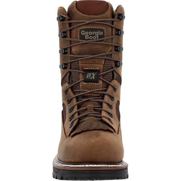 Georgia LTX Low Heel Logger, Men's 9 in Nano Composite Toe Toe Work Boot, Brown, 10.5, W, GB00681 - GB00681