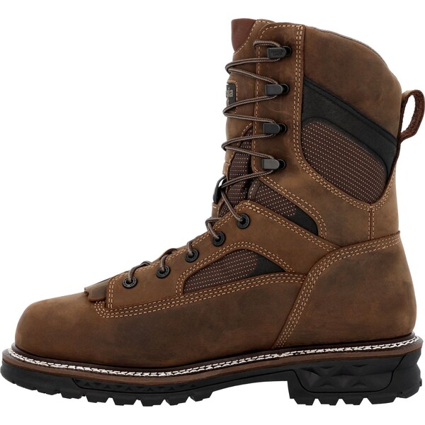 Georgia LTX Low Heel Logger, Men's 9 in Nano Composite Toe Toe Work Boot, Brown, 10.5, W, GB00681 - GB00681