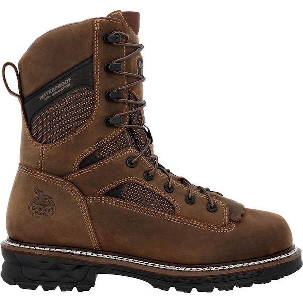Georgia LTX Low Heel Logger, Men's 9 in Nano Composite Toe Toe Work Boot, Brown, 10.5, W, GB00681 - GB00681