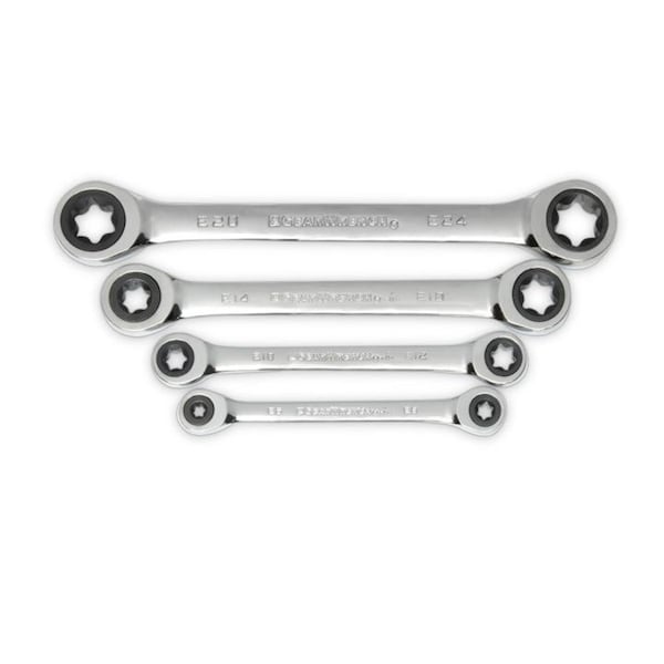 Gearwrench 4 Pc Double Box Ratcheting ETorx Wrench Set - KDT9224D