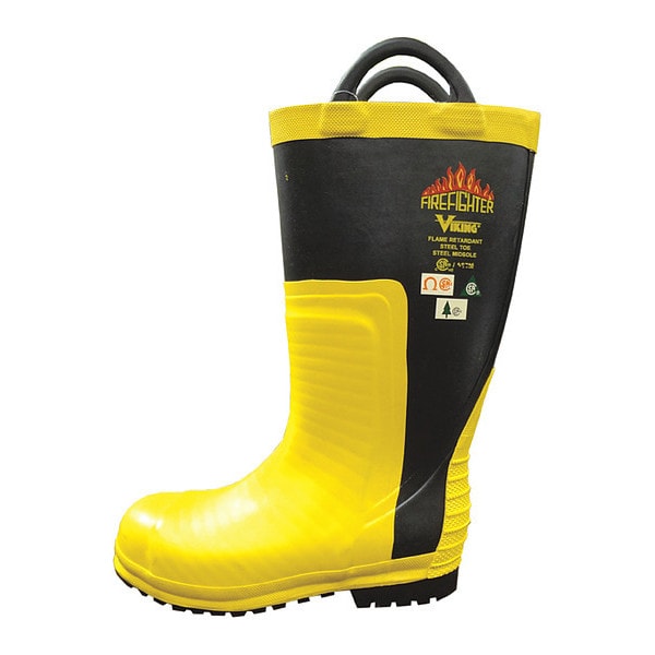 Viking Rscue Saw Fire Boot, Yllw/Blk, Size 9.5, PR - VW91-9.5