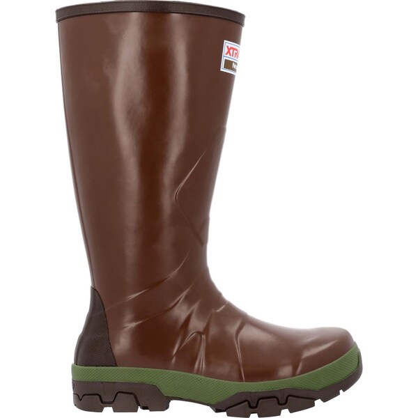 Xtratuf Altitude Tall Rubber Boots, 15 in Height, Brown, 8 - XMLA900