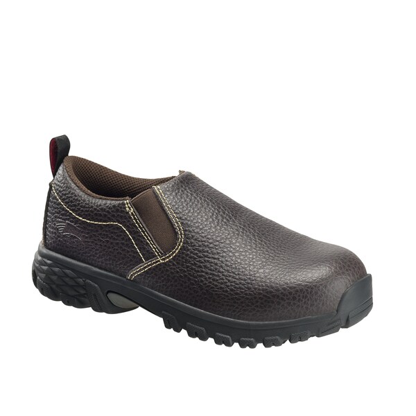 Avenger Safety Footwear Women Aluminum Toe FLIGHT SLIP-ON AT, WOMENS PR, Brown, 9.5, Medium - A7020-9.5M