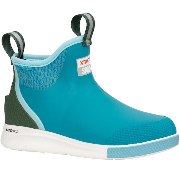 Xtratuf Women's Ankle Deck Boot, 11 M, Leather, 6 in H, Teal - ADSW300