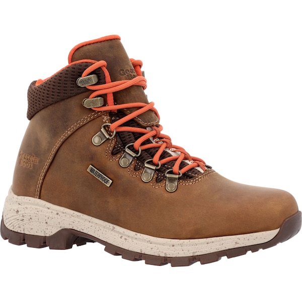 Georgia Boot Women's Waterproof Hiker Boot, 6 Leather, 5 in H, Brown - GB00558  M  060