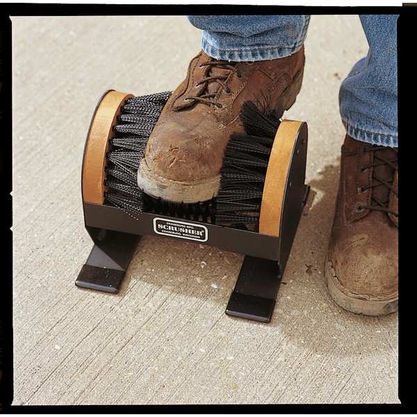 Zoro Select Deluxe Boot Brush, Scraper, Boot/Shoe Scrubber, Elevated Base, Black, 9 in L x 9 in W x 9 in H - I-4