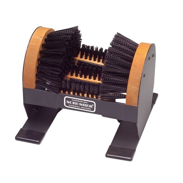 Zoro Select Deluxe Boot Brush, Scraper, Boot/Shoe Scrubber, Elevated Base, Black, 9 in L x 9 in W x 9 in H - I-4