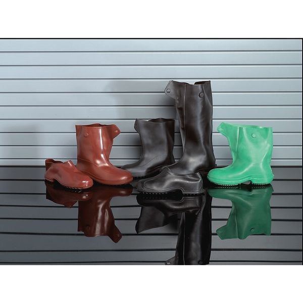 Tingley Overshoes, Ankle Style, Natural Rubber, Cleated Sole, 4 in. Height, Plain Toe, Shoe Size 11 - 12/12 - 1300