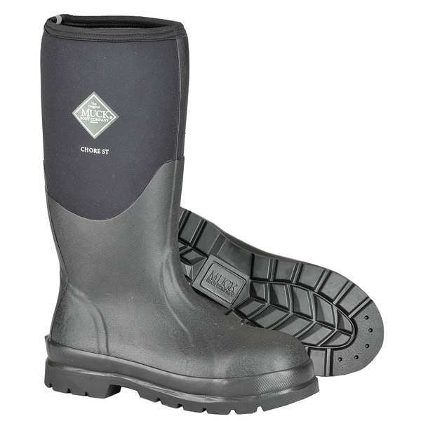 Muck Boot Co Men's Rubber Boot, 11, Steel Toe, 16" H, Black, CHS-000A - CHS-000A/11