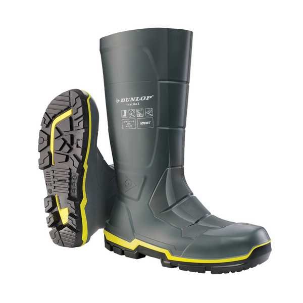 Dunlop Unisex Acifort MetMax Rubber Boots, Steel Toe, Dark Grey, Men's 11 / Women's 13 - MZ2LE02