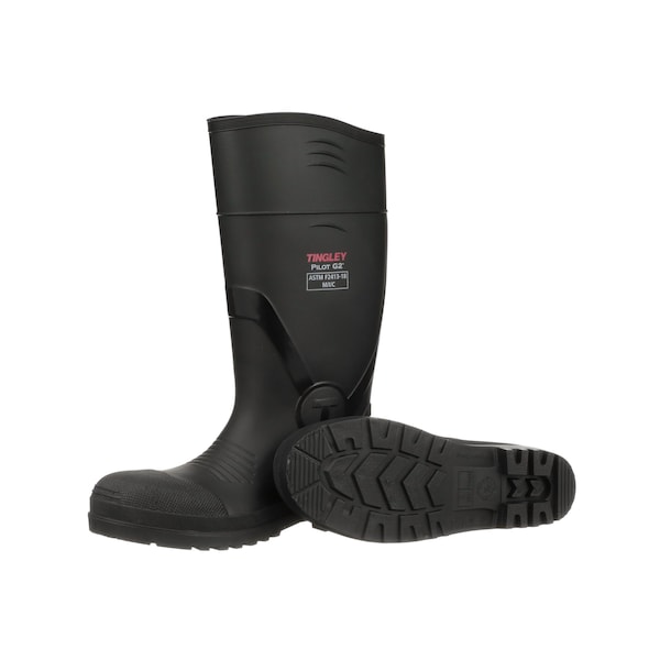 Tingley Men's Pilot G2 Tall Rubber Boots, Composite Toe, Black, 10 - 31261