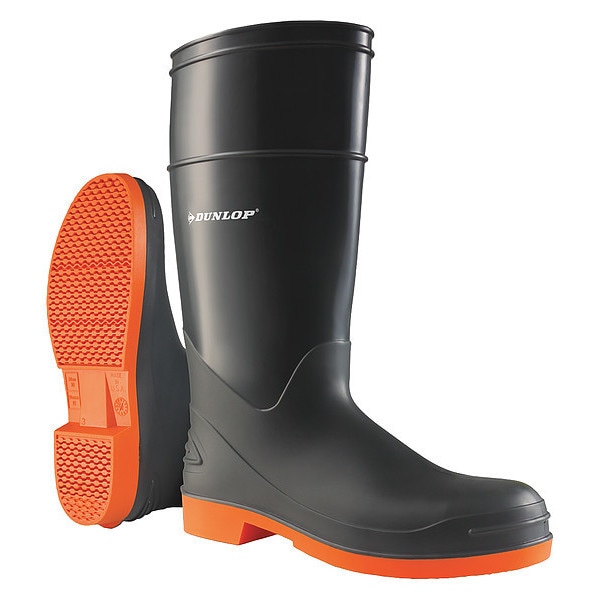 Dunlop Men's Rubber Boot, 11 Steel Toe, 16" H, Gray, 8798200 - 8798200