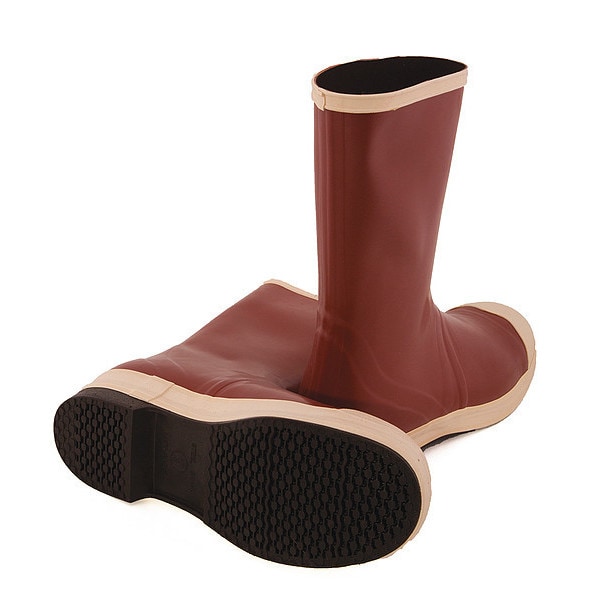 Tingley Men's Mid Rubber Boots, 11 Steel Toe, 12-1/2" H, Brick Red, MB924B - MB924B