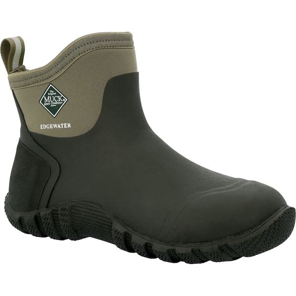 Muck Boot Co Men's Edgewater Classic Rubber Ankle Boot, Plain Toe, 6" Height, Olive Green, 10 - ECA333   M  100