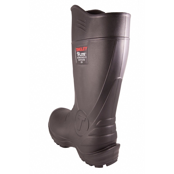 Tingley Flite Composite-Toe Rubber Boots, Aerex 1.5.5, Hardened Rubber, 15 in H, Black, Men's, Size 8 - 27251